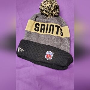 New Era Saints Knit Hat - Black, Gray, Tan